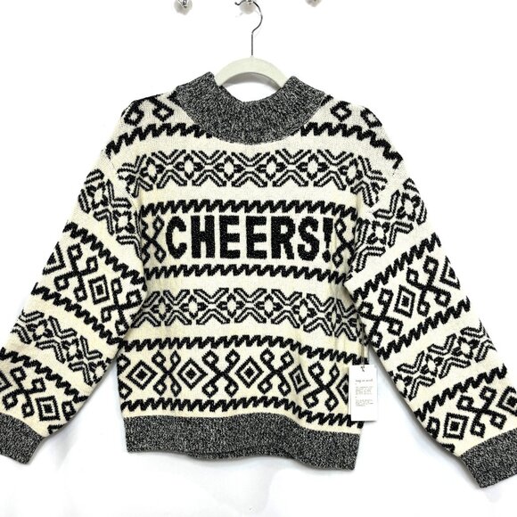 Christmas Holiday Sweater “Cheers” on front - A New Day NWOT - Picture 3 of 15